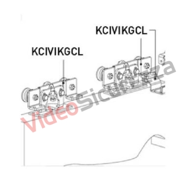 Gruppo carrelli e componenti 2° anta - KCIVIKGCL
