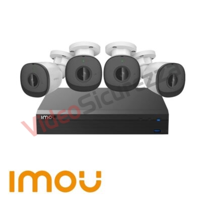Kit con 1x NVR LC-NVR1104HS-P-S3-H e 4x bullet IPC-F22A IMOU KIT/N14P/4-F22A