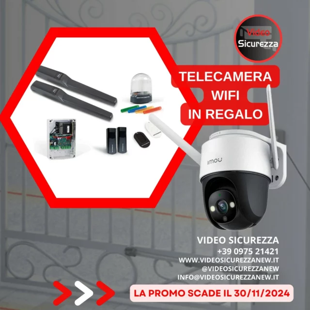 È TEMPO DI BLACK FRIDAY! 💣💣💣💥💥💥

IN REGALO PER TE UNA TELECAMERA, CONTATTACI PER CONOSCERE TUTTI I DETTAGLI DELLA PROMOZIONE! *

KIT COMPLETO DITPWR35HL + TELECAMERA IMOU WIFI

Per maggiori informazioni contattateci.

💻 www.videosicurezzanew.it

📞 +39 0975 21421

#Videosicurezza #ditec #ditecautomations #automazione #cancelliabattente #cancelliautomatici

*offerta dedicata a tecnici installatori - valida fino al 30-11-2024